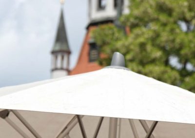 VIktualienmarkt München Blick auf den Alten Peter.